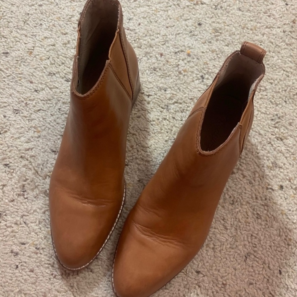 Madewell AA185 the carina leather ankle boots